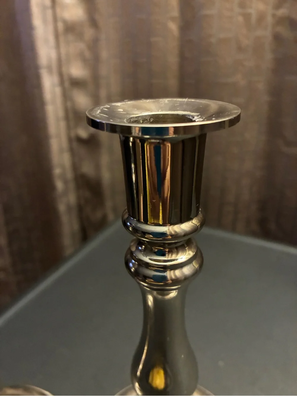 Vintage Gallery Originals Silver tone e candle Stick Holders 1984. 7 3/8